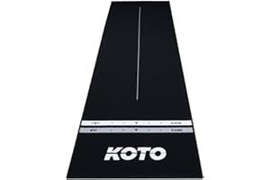 ‎KOTO DARTS KOTO - Dartteppich Schwarz 285 x 80 cm, Dartmatte, Mit Wurfleinen & rutschfeste Unterseite