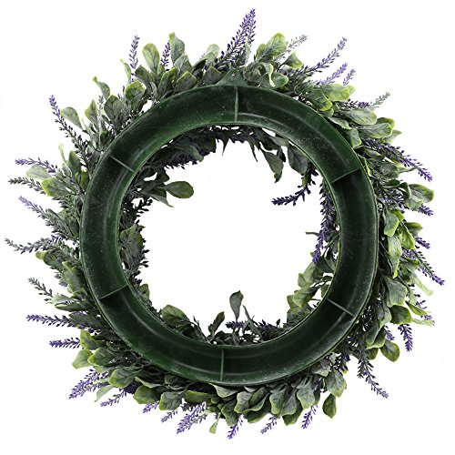 MIHOUNION künstliche Blumen Kranz Tür Wand Dekoration Lavendel kranz Handgemachte Hauptwanddekor Mutterstag-Geschenk - 7