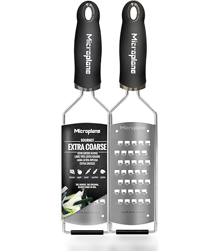 Grattugia Microplane Serie Black Sheep - Lama In Acciaio Inox USA, Design Nero, Per Agrumi, Formaggio, Cioccolato