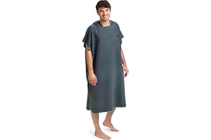 Fit-Flip Poncho Surf per Uomini & Donne Come Poncho Extra Lungo di Microfibra, Accappatoio per Cambiarsi e Poncho ad Asciugamano Tutto in Uno