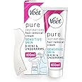 Veet Pure Sensitive Hair Removal Cream 100 ml With Bodycurv Domed Applicator For Bikini And Underarm - Hydrates, Exfoliates, Moisturizes Skin Effectively