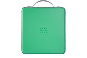 alavisxf xx CD Case, 224 Capacity Hard Plastic CD DVD Case Holder, Portable Large Capacity Disc Storage Organizer Holder for Car, Home, Travel (Green, 224 Capacity)