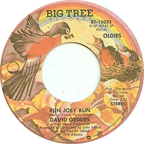 The Last Game Of The Season (A Blind Man In The Bleachers) / Run Joey Run [Vinyl Single 7'']
