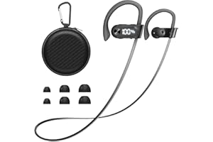 NUASI Auriculares Deportivos Bluetooth 5.4 con Audio Espacial, Seguimiento de Movimiento con IA, 16 Horas de Autonomía, Impermeables IPX7, Diseño Seguro para Running y Gimnasio