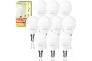 LED ATOMANT Pack 10x Bombilla LED E14 G45 9W, Color Blanco Frio (6500K), 950 Lumenes, Casquillo fino, Equivalente a 95W tradicional