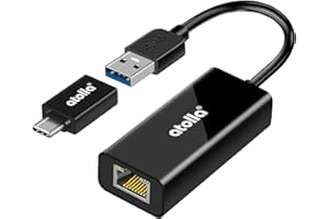 atolla Ethernet Adapter, USB 3.0 to RJ45 Gigabit LAN 1000 Mbps Network Adapter with Type C Adapter for Windows 10/8.1/8/7/Vista/XP, Mac OS, Linux Compatible with Nintendo Switch, MacBook and more…