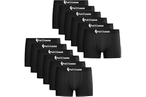 Fullluwaa Boxer Homme Coton Lot de 12 Calecon Homme Boxers Homme Lot Caleçon Homme Calecons Hommes Noir Multicolore s m l XL XXL 3XL 4XL