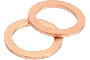 QUARKZMAN M14 Rondelle Piatte, 20pz Rondella Piana ad Anello in Rame 20mm OD Ring Guarnizione Tenuta in Metallo per Viti Bulloni Dadi