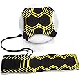 Tioamy Football Kick Trainer Soccer Training Aids Hands Free Throw Sole Practice Equipment for Kids and Adults with Adjustable Belt Elastic Rope Fits Ball 3, 4,and 5