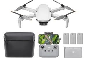 DJI Mini 4K Fly More Combo, drone per adulti, fotocamera 4K HD, < 249 g, stabilizzatore 3 assi, trasmissione video 10 km, return automatico, 3 batterie per tempo di volo max 93', QuickShots