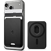 Spigen MagSafe Destekli C&uuml;zdan Valentinus Mag Fit (3 Kartlık) Siyah - AFA05760 (Spigen TR Garantili)