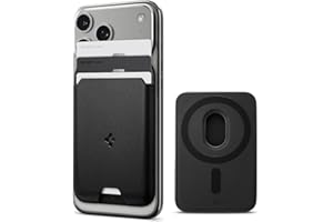 Spigen Valentinus MagFit Portefeuille magnétique pour 3 Cartes Compatible avec Les modèles iPhone 17/16/15/14/13/12 Porte Carte magsafe - Noir