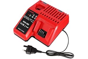 PDstation M-12&18 3.0A Li-ion Replacement Fast Charger for Milwaukee 12V 14.4V 18V Battery 48-59-1812 48-11-1820 48-11-1840 48-11-1850 48-11-1890 48-11-2401 48-11-2420 48-11-2440