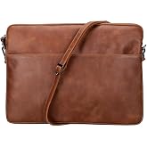 BloomSleeve Leeds 16" Cognac Brown Hakiki Deri Laptop & Tablet Kılıfı