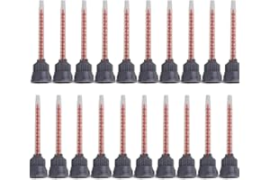 Chiloskit Ugelli per miscelazione epossidica, applicatori per resina bi-componente per erogatori a pistola, ugelli miscelatori per cartucce di colla AB da 50 ml, 20 pezzi (rapporto applicatore 10:1)