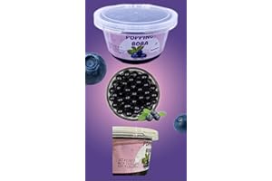 bobatra.de Bubble Tea Popping Boba Premium Fruchtperlen 490 G Boba-Perlen Orig. aus Taiwan (Blaubeere)