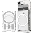 Spigen Ultra Hybrid (MagFit+) Magnetic Wallet Card Holder Designed for MagSafe Compatible with iPhone 16, iPhone 15, iPhone 14, iPhone 13, iPhone 12 Models - Crystal Clear (Ring)