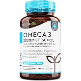 Omega 3 Kapseln hochdosiert 240-2000mg Fischöl Kapseln mit 660mg EPA & 440mg DHA pro Portion - Omega 3 Öl, Reines Fischöl aus
