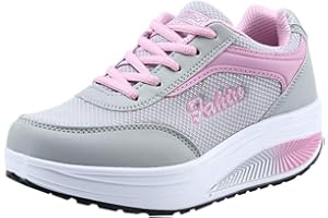 ZILOSCONCY Scarpe Ortopediche Donna Antiscivolo Vintage Sneakers Donna Sportive Basse Scarpe Dimagrante Camminare Camminata Scarpe Donna Sneakers Suola Spessa Scarpe Basculanti Comode Leggero