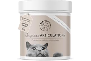 Annimally Poudre pour les Articulations pour Chats | 120g pour 4 mois – L'alternative aux comprimés pour les articulations. Poudre articulaire avec moule verte, MSM, griffe du diable, taurine, glucosa