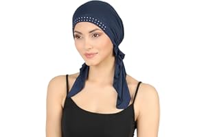 DERESINA HEADWEAR Deresina Bandana Pre-Annodato in Cotone e bambù per la Perdita dei Capelli, la Chemioterapia,Bandana per oncologia