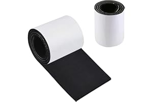 DISNACE Podkładki filcowe samoprzylepne, 20 x 150 cm, mocno klejące paski filcowe, samoprzylepne, czarne, 2 mm, podkładki do mebli, warstwa ochronna, możliwość przycięcia, filc do kanap, nóg stołowych, nóżek