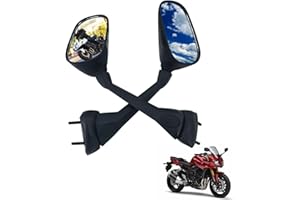 RUNFARR FZ1/FAZER Rückspiegel Langlebig Blendfrei,Motorrad Spiegel für FZ1/FAZER 2007–2013 Street Bike-Schwarz