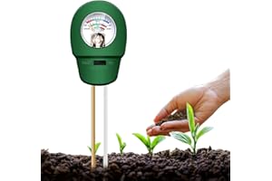 PEHTIY Bodentester, Boden-pH-Messer 3-in-1 Bodentest Messgerät für Feuchtigkeit, Fruchtbarkei und pH, Boden-Feuchtigkeitsmessgerät für Pflanzenerde, Garten, Bauernhof, Rasen, Kein Batterien Erforderlich