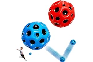 Alppihym Confezione da 2 Palline per Saltare, Mini Giocattoli per Saltare nello Spazio, Pallina di Luna, Palla di Gomma per Saltare in Alto, Palla di Gomma, Palla Spaziale per Bambini (Rosso Blu)