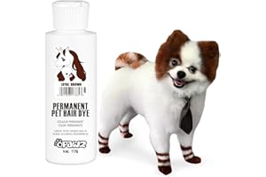 Opawz Permanente Tinte para Pelo de Perro, Profesional Salones Tinte para Pelo de Mascotas, Dura Más de 20 Lavados, Colores Brillantes para Perros y Caballos (Leal Marrón)