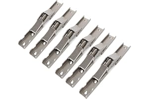 YIDELAI Lot de 6 charnières pliables cachées à 90 degrés pour connecter des armoires, des armoires, etc. Style Euro, Matériau: Acier allié, Finition: Plaqué, Couleur: Noir