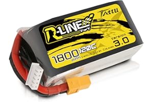 Tattu lipo 4S Paquete de batería LiPo 1800mAh 14.8V 120C 4S con XT60 Plug Serie Rline para FPV Racing Quadcopters Helicóptero Aviones y Modelos de Barcos