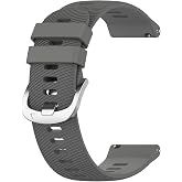 22 mm Silicone Strap Compatible with Garmin Forerunner 255 / Venu 2 / Vivoactive 4 / Venu 3 Wristbands Replacement Sport Loop Watch Strap for Men and Women no watch