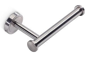 AFFIXARC Toilet Roll Holder Wall Mounted, SUS 304 Stainless Steel Brushed Finish, Rotateproof, Waterproof and Rust Resistant Bathroom Toilet Paper Holder