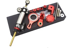 TAKOIL per Yama&ha YZF R1 2002-2016 YZF R6 2006-2017 CNC Moto Top Accessori Stabilizzatore Ammortizzatore di sterzo Montaggio Staffa Kit di Supporto (Color : Red Set)