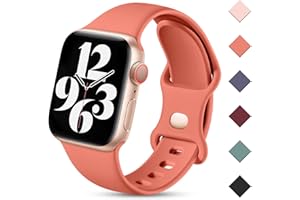 Charlam Pasek kompatybilny z Apple Watch 38 mm, 40 mm, 42 mm, 44 mm, 41 mm, 45 mm, dla kobiet i mężczyzn, sportowy, silikonowy, zapasowy pasek kompatybilny z iWatch SE, 7, 6, 5, 4, 3