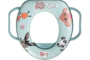 TATAWAY IN VIAGGIO SI CRESCE Tataway WC Morbido Bambini con Maniglie - Riduttore WC con Grafica di Bing- Seduta Comfort Antiscivolo, Facile da Pulire