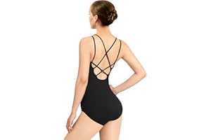 Mulnall Chaleco ajustado para Mujeres Dance Ballet corsé cruzado en la Espalda y Forrado en la parte Delantera