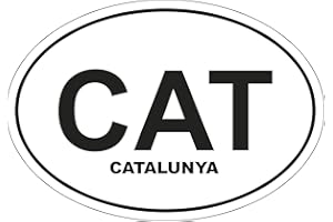 Artimagen Pegatina Oval Cat Catalunya 80x60 mm.
