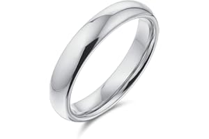 BLING JEWELRY Bague De Mariage Unisexe Personnalisée En Argent Sterling .925 Pour Hommes Et Femmes Design Simple Poli Minimaliste En Dôme 2,3,4 MM Personnalisable
