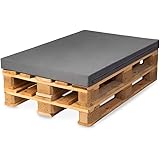 TexDeko Palettenkissen, Palettensofa, Palettenpolster, Matratzenkissen (120x80x8cm) Schaumstoff für Europalette, Auflage (in 