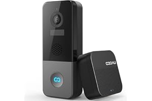 COOAU 2K Video Doorbell Wireless WiFi Camera, Battery Powered Smart Home Security Doorbell Camera with Indoor Chime,IP66 Weatherproof,2 Way Audio