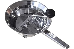 Fackelmann 2764250 Moulin à légumes inox, Acier Inoxydable, Gris, 24 cm