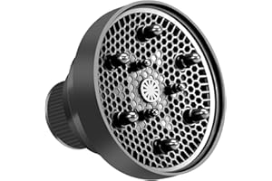 SOLOMI Diffuseur Cheveux Silicone - Diffuseur de Sèche-Cheveux Pliable Universel Portable Accessoire de séchoir Rose 5Couleurs (Couleur : Noir)