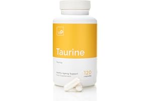 VP Vitality Pro Taurine, 800 mg, 120 Capsules, Vegan, Third-Party Tested, Supports Heart Health and Cellular Function
