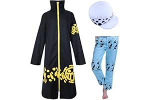 HONORBOARD One Piece Trafalgar Law Cosplay Costume Coat Hat Anime Cloak Surgeon Uniform