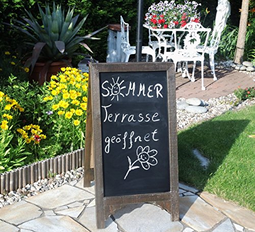 Landhaus Memotafel Kreidetafel Restaurant-Tafel 'Jill' - Höhe ca. 90cm - beidseitig beschreibbar!