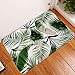 Produktbild WJ Fußmatte Palmenblätter Badteppich Dicker Flanell saugfähig Pad, Multicolor 4, 45 * 75cm