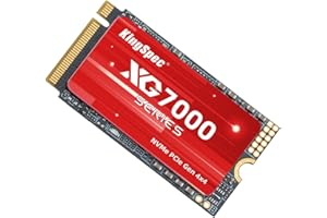 KingSpec SSD 512GB NVMe 2242 M.2 PCIe 4.0 - Fino a 7200MB/s in Lettura Sequenziale, 3D NAND TLC Compatibile i Legion Go e Thin Laptop - Dissipatore in Rame Autonomo