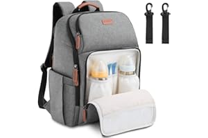 NEWHEY Mochilas de pañales para bebé impermeable gran capacidad bolsa de viaje multifunción mochila vec 2 correas de cochecito para mamá papá